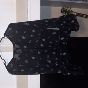 Shear long sleeve blouse